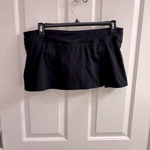 Lands’ End Black Mini Swim Skirt, 16